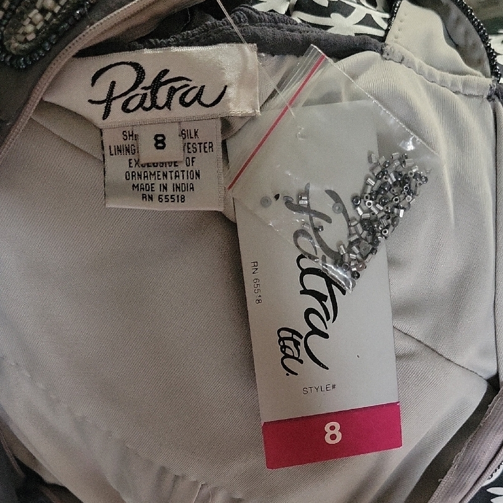 Patra Ltd. 100% Silk Gray Sequine Dress - Picture 7 of 9